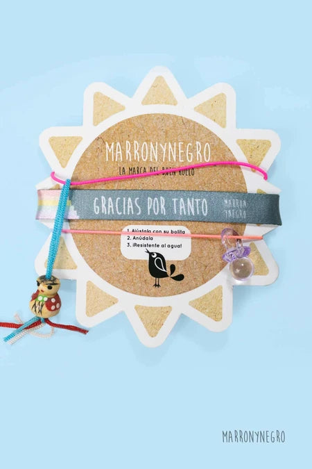 Pack 3 Pulseras de la Suerte Gracias por tanto