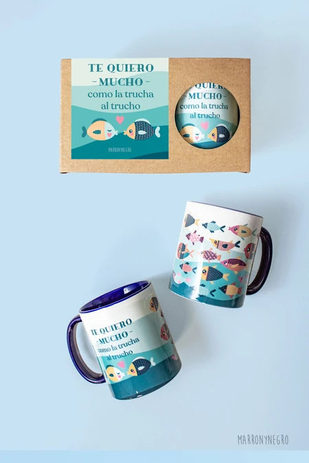 Pack 2 Tazas Te Quiero Mucho como la Trucha al Trucho