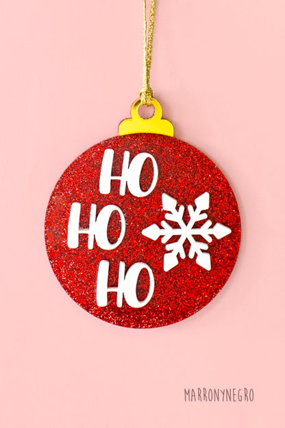 Bola de Navidad de Metacrilato Ho Ho Ho
