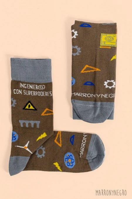 Calcetines Ingenier@ con superpoderes