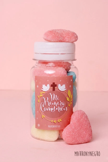 Pildorero Mi Primera Comunión Rosa