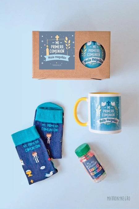 Pack Taza Mi Primera Comunión Azul