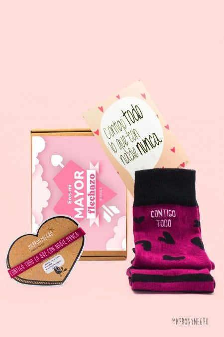 Pack Contigo todo lo que con nadie nunca- Calcetín