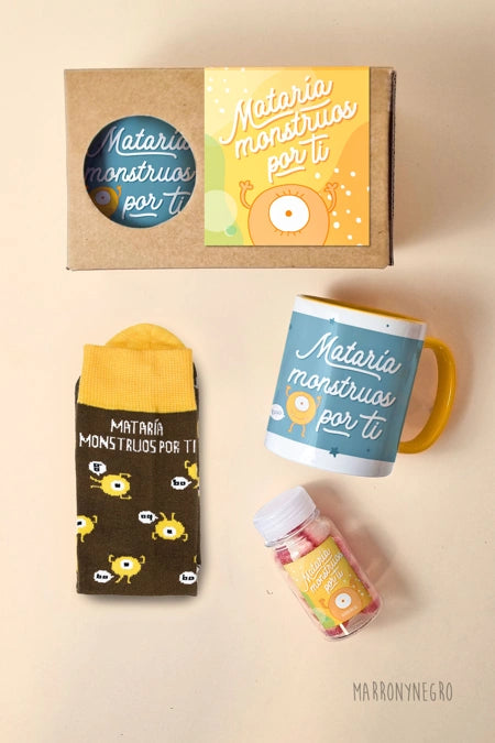 Pack Taza Mataría Monstruos por Ti