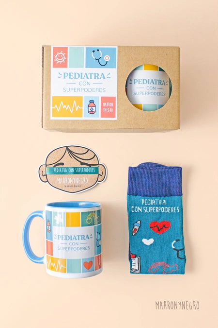 Pack taza Pediatra con superpoderes