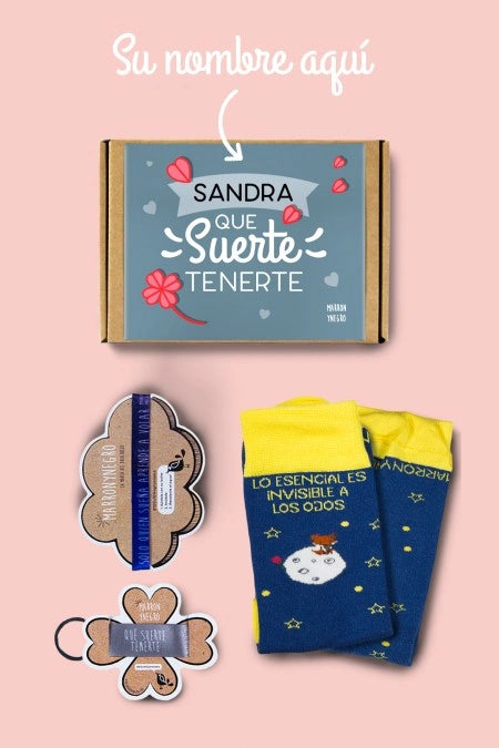 Pack Personalizado Qué suerte tenerte. Lo esencial