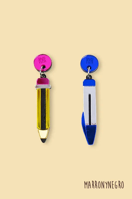 Pendientes Metacrilato Lápiz y Boli