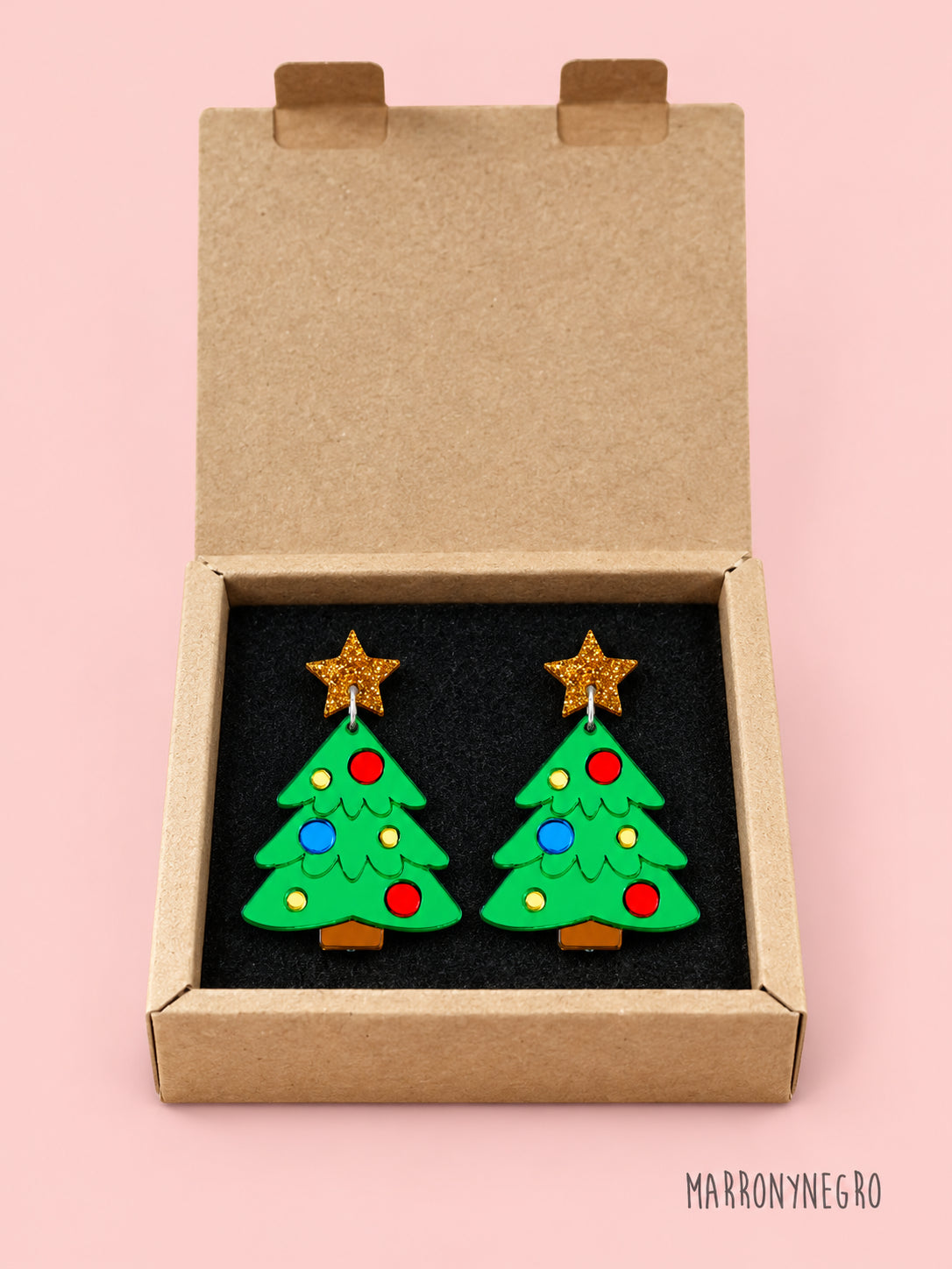 Pendientes Metacrilato Árbol de Navidad