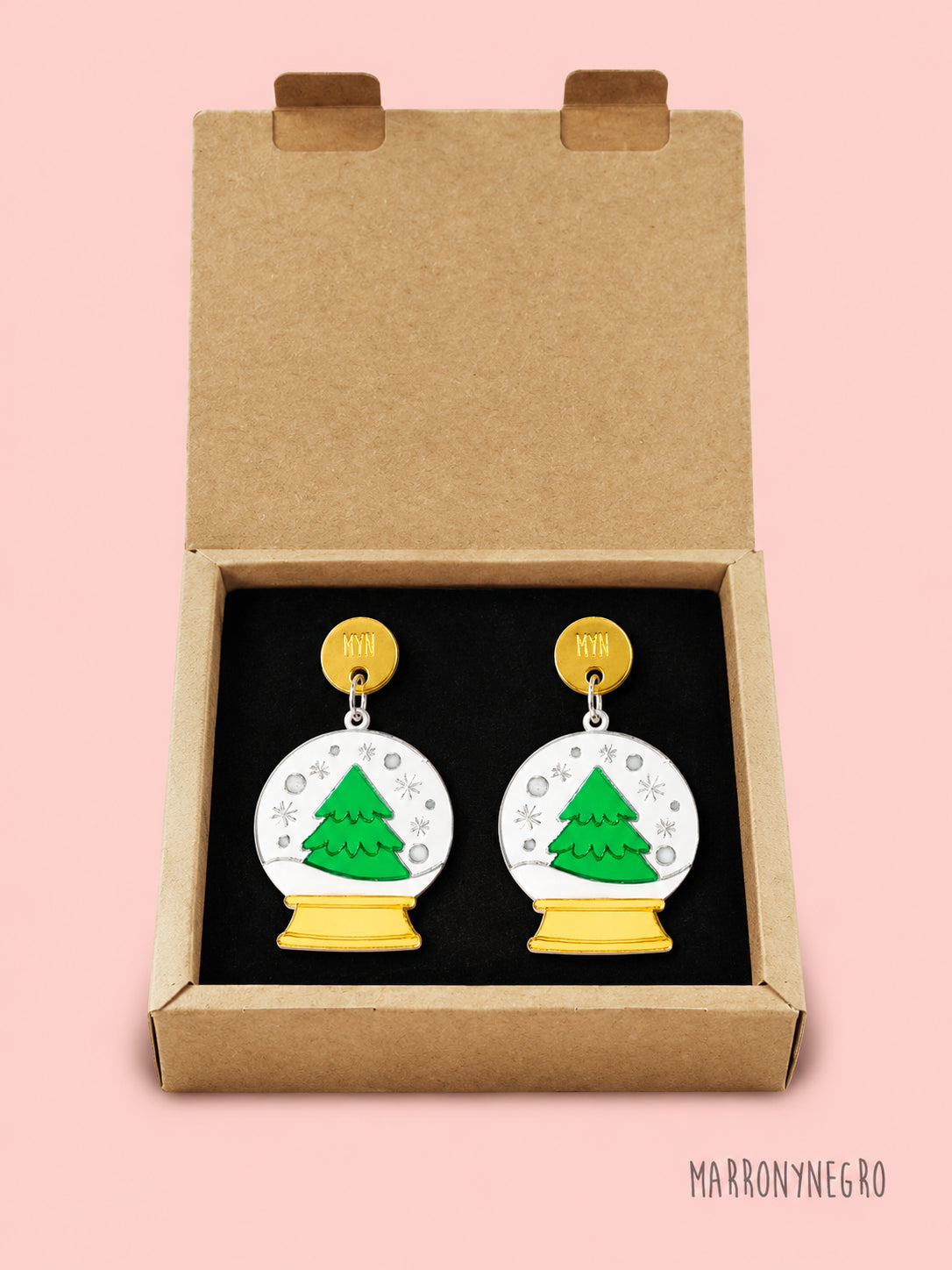 Pendientes Metacrilato Bola de Navidad