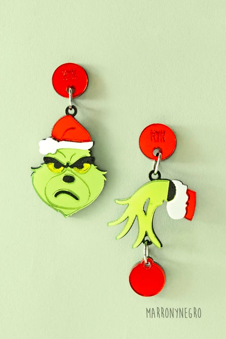 Pendientes Metacrilato Grinch