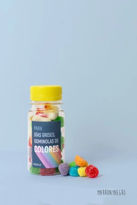 Pildorero Para días grises, gominolas de colores