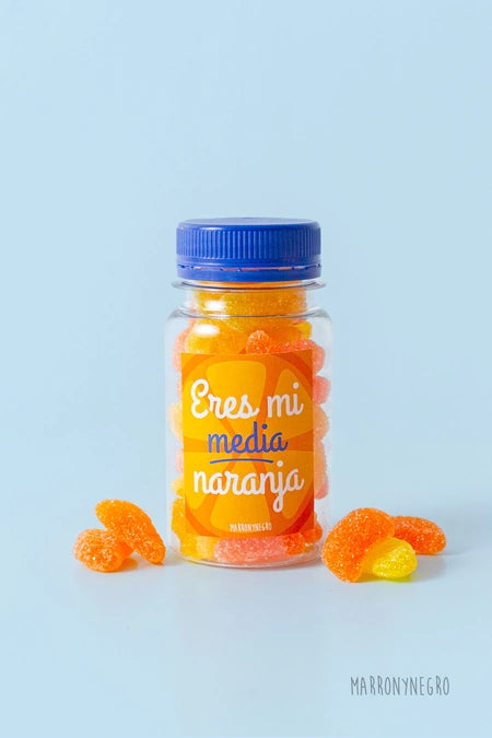 Pildorero "Eres mi media naranja"