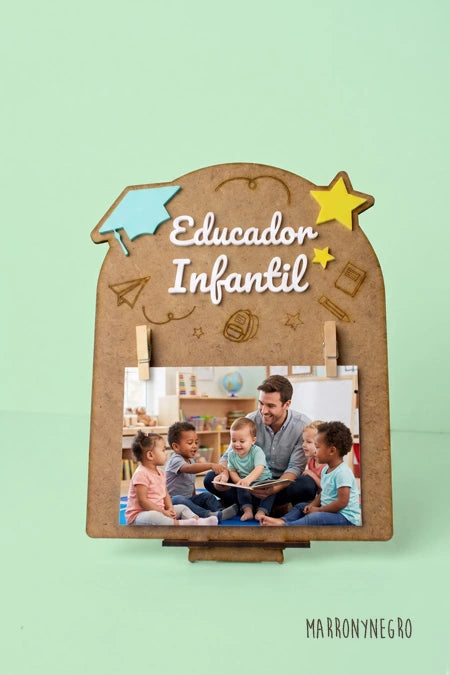 Portafotos Educador Infantil con superpoderes