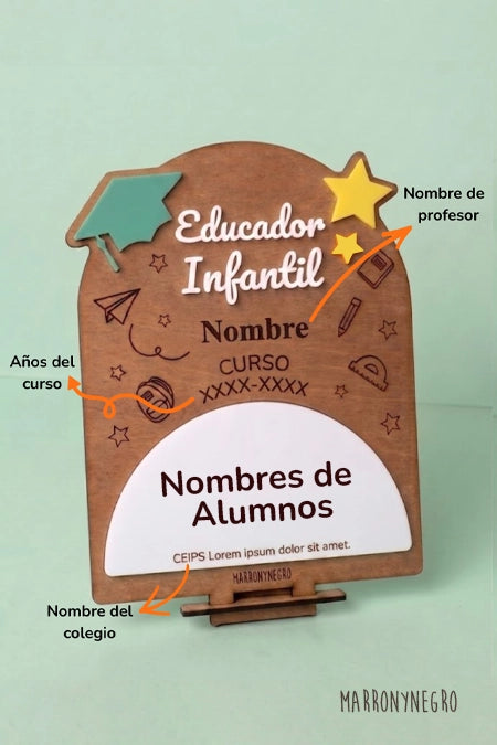Recuerdo Clase Educador Infantil con superpoderes | Personalizado