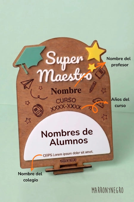 Recuerdo Clase Maestro con superpoderes | Personalizado