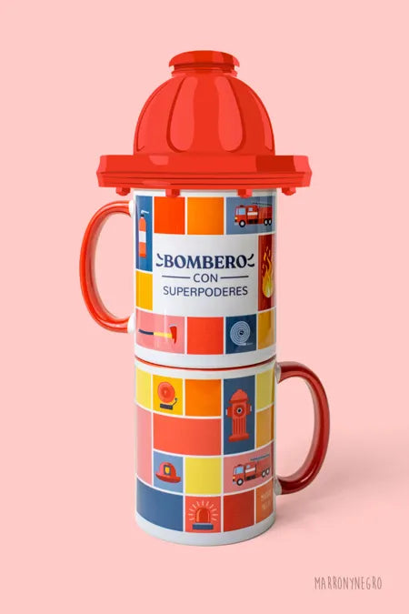 Taza Bombero con superpoderes