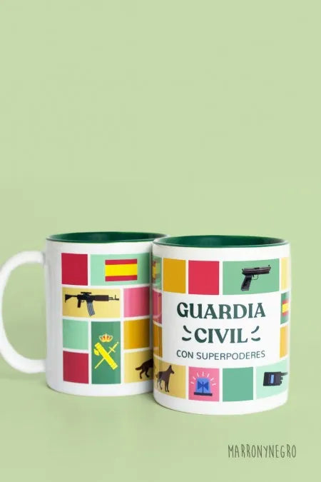 Taza Guardia Civil con superpoderes