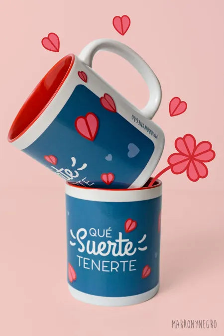 Taza Qué suerte tenerte