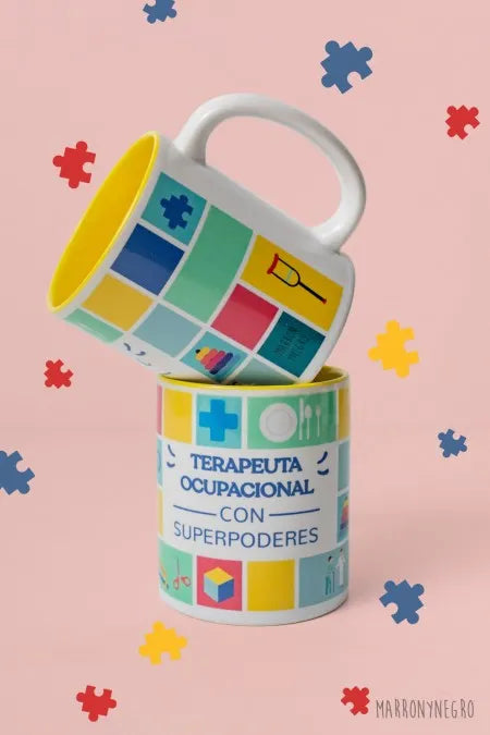 Taza Terapeuta Ocupacional con Superpoderes