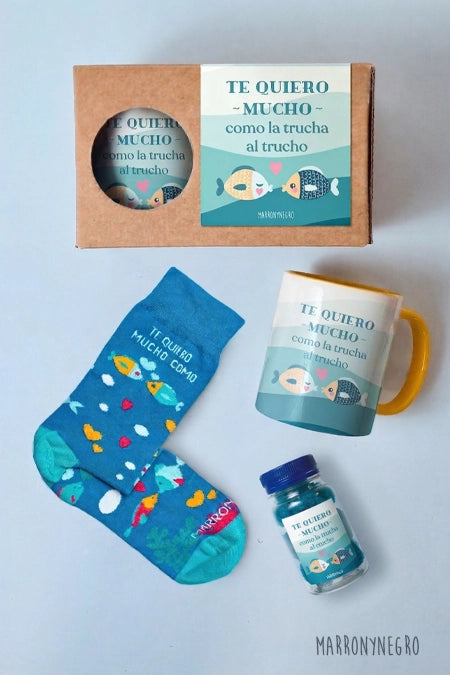 Pack Taza Te Quiero Mucho como la Trucha al Trucho