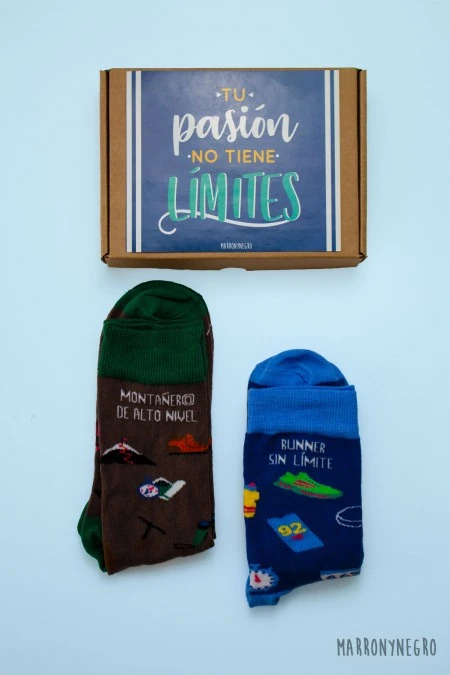 Producto: Pack 2 Calcetines Runner sin límites + Montañer@ de alto nivel - Marronynegro