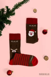 Producto: Calcetines navideños «ho,ho,ho» - Marronynegro