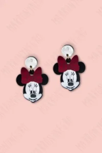 Producto: Pendientes Metacrilato Minnie Mouse - Marronynegro