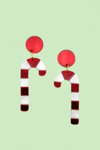 Producto: Pendientes Metacrilato Caramelo de Navidad - Marronynegro