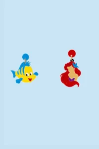 Producto: Pendientes Ariel y Flounder – La Sirenita - Marronynegro