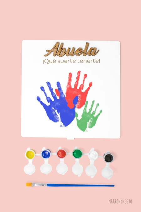 Producto: Cuadro Manitas Abuela Qué Suerte Tenerte - Marronynegro