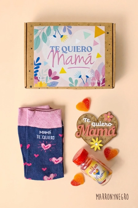 Producto: Pack Te Quiero Mamá + Corazón - Marronynegro