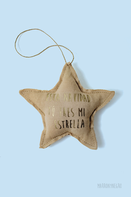 Adorno de Navidad de Tela Para Parejas Tu Eres Mi Estrella