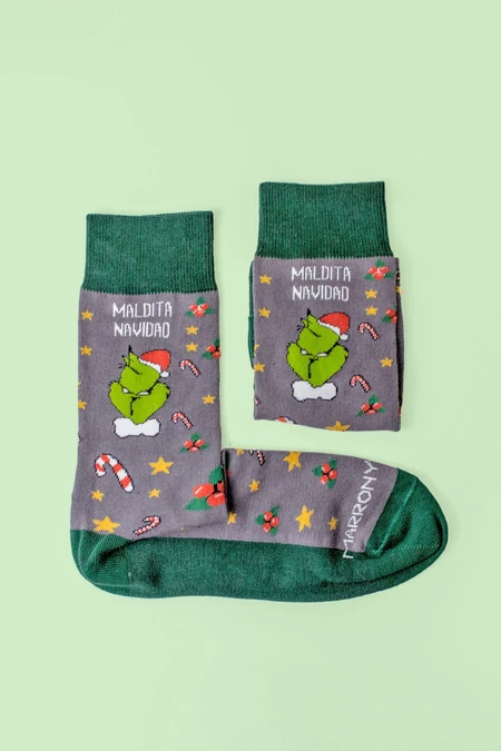 Producto: Pack Combo Calcetines Maldita Navidad + Vaya polvorón tienes - Marronynegro