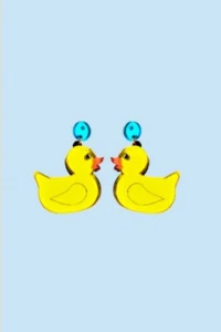 Producto: Pendientes metacrilato Pato de goma - Marronynegro