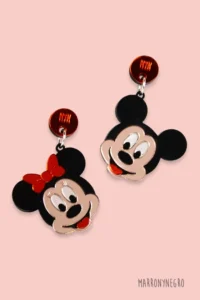 Producto: Pendientes Metacrilato Mickey y Minnie - Marronynegro