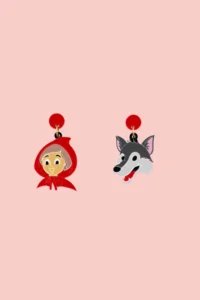 Producto: Pendientes Metacrilato Caperucita Roja - Marronynegro