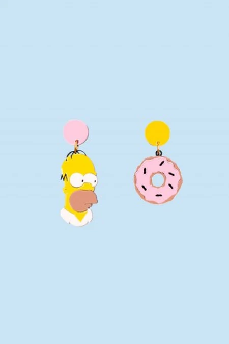 Producto: Pendientes Metacrilato Homer Simpson - Marronynegro