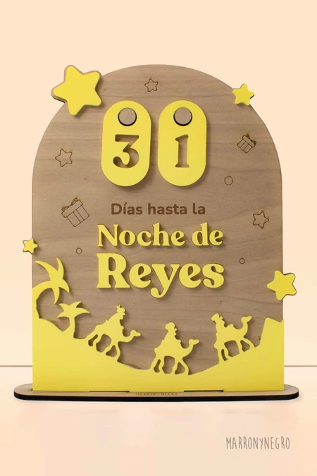 Producto: Cuenta atrás Reyes Magos Metacrilato - Marronynegro
