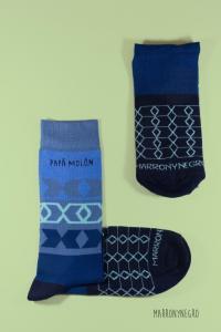 Producto: Calcetines Papá Molón – Azul - Marronynegro