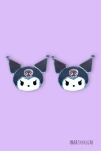 Producto: Pendientes Mini Kuromi - Marronynegro