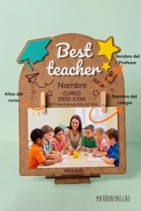 Producto: Portafotos Best Teacher | Personalizado - Marronynegro